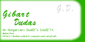 gibart dudas business card